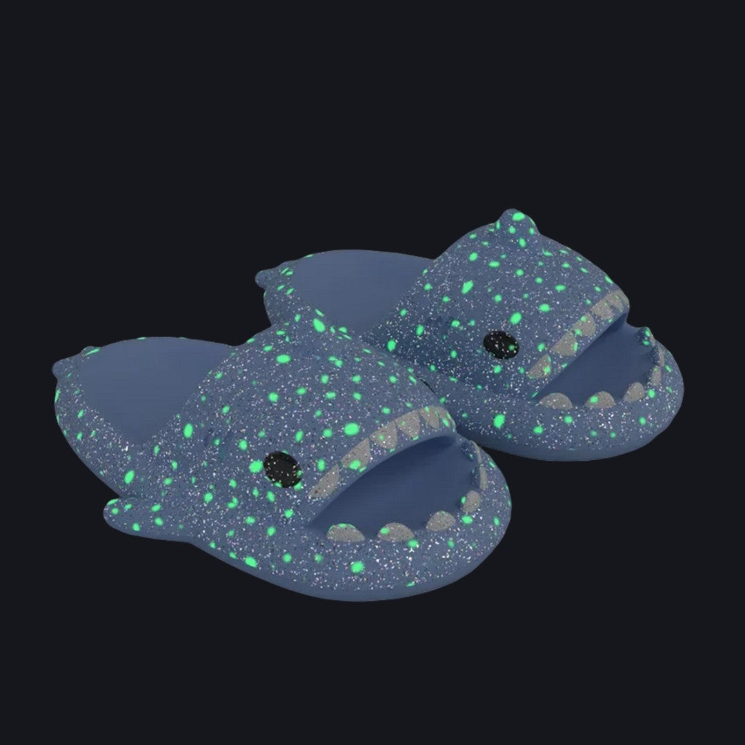 Luminous Galaxy Shark Flip Flop Slippers