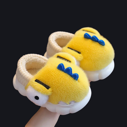 Plush Cotton Slippers Autumn Winter Indoor Parent Child Shoes