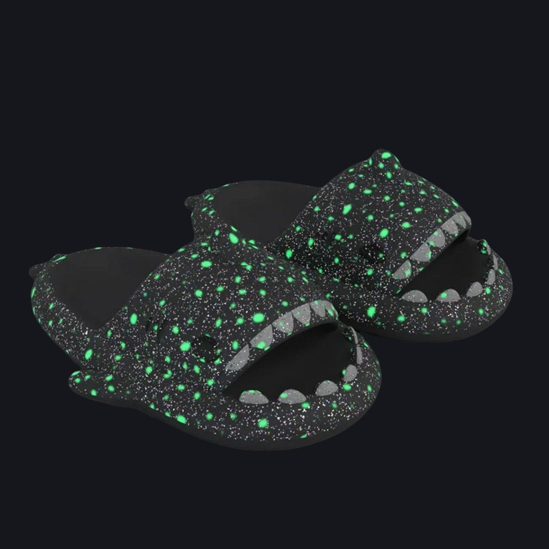 Luminous Galaxy Shark Flip Flop Slippers