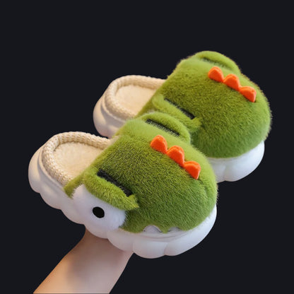 Plush Cotton Slippers Autumn Winter Indoor Parent Child Shoes